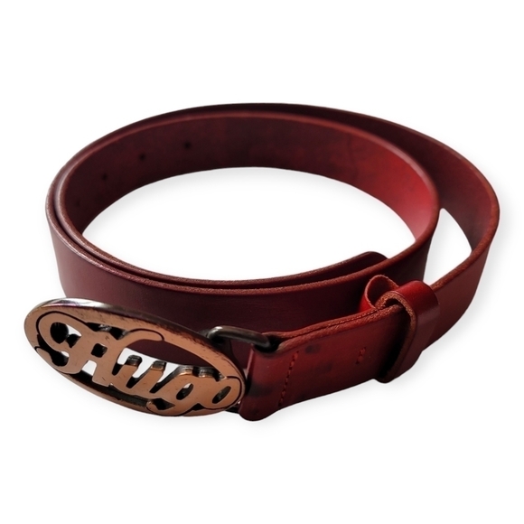 Hugo Boss Accessories - Hugo boss Red Made in Italy 100% COWHIDE   leather  belt